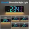 162 Inch Large RGB Digital Wall Clock With Remote Control 4