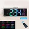 162 Inch Large RGB Digital Wall Clock With Remote Control 7