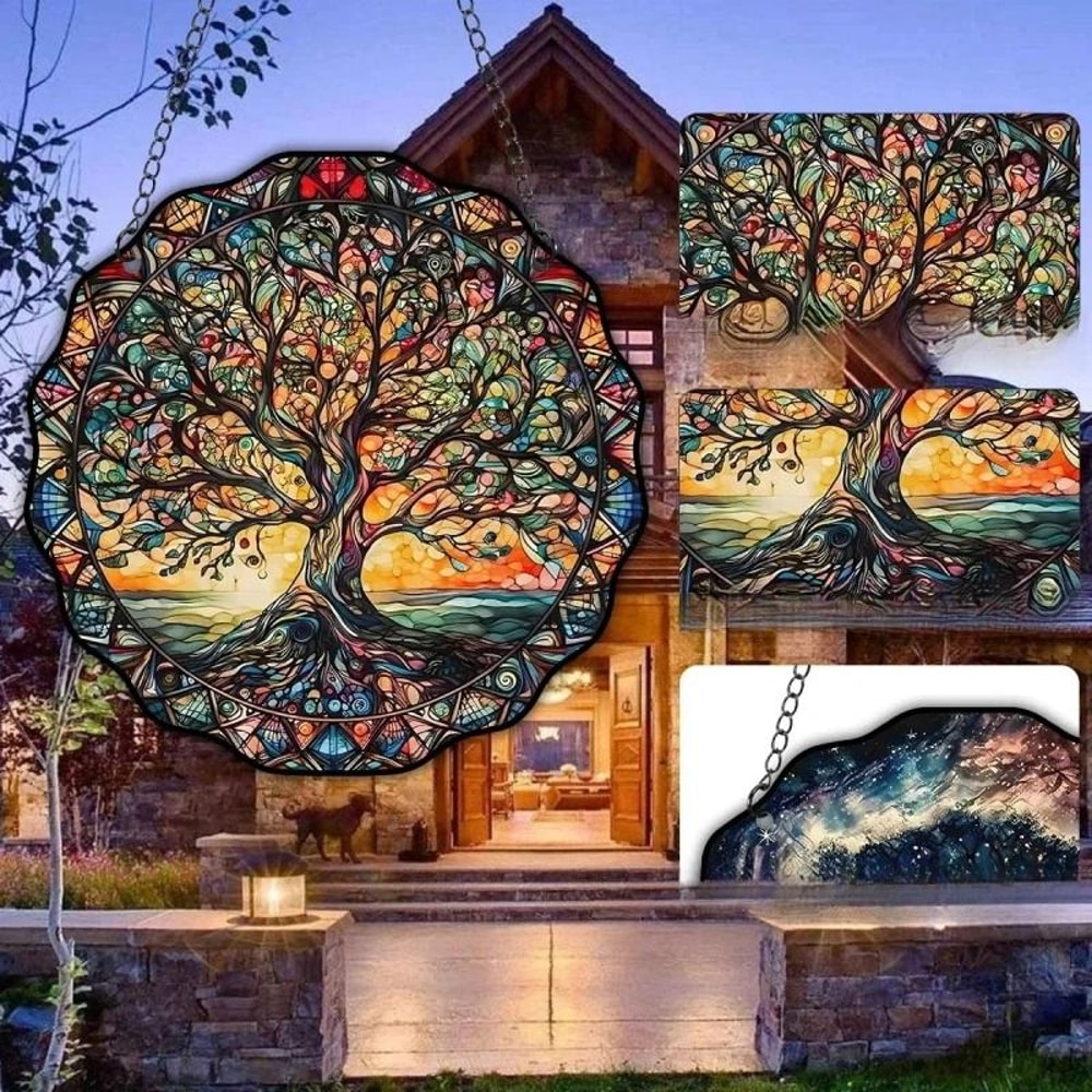 Artistic Tree Of Life Round Acrylic Wall Decoration 3