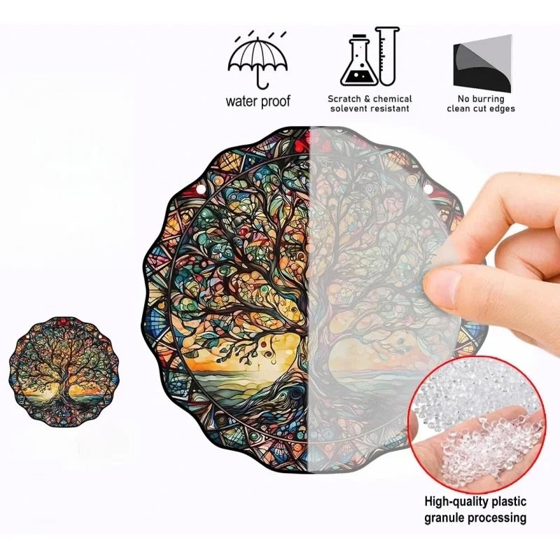 Artistic Tree Of Life Round Acrylic Wall Decoration 4