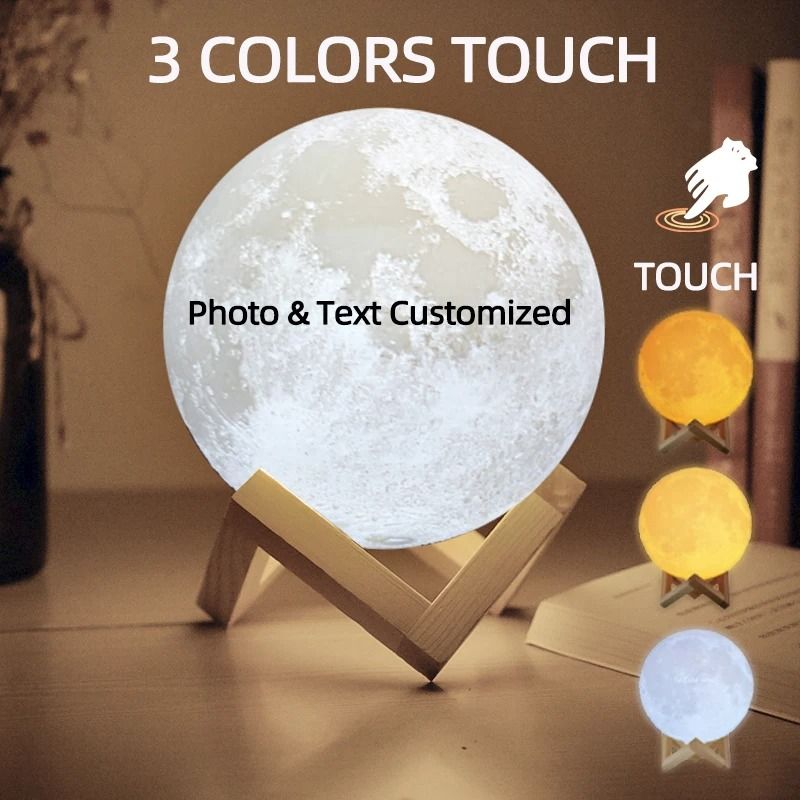 Personalized 3D Printed Custom Moon Lamp Night Light 7
