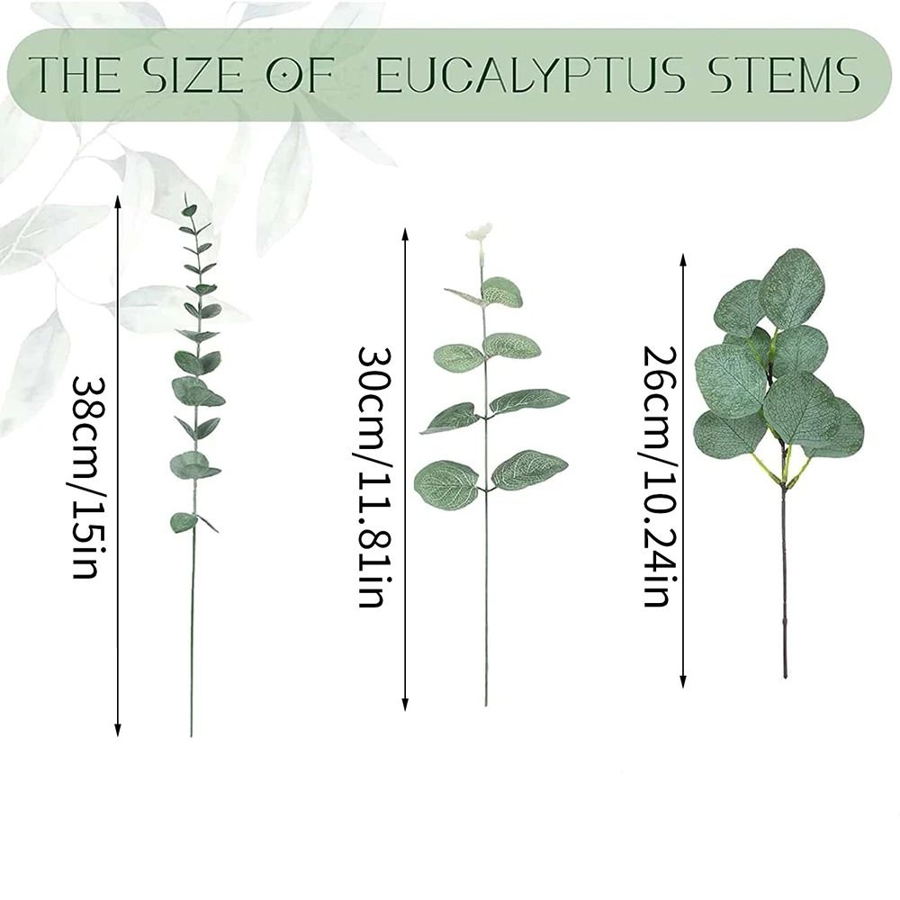 Premium Mixed Artificial Eucalyptus Stems And Greenery Bouquet 12