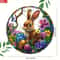 Whimsical 2D Acrylic Easter Bunny Window Hanging 1