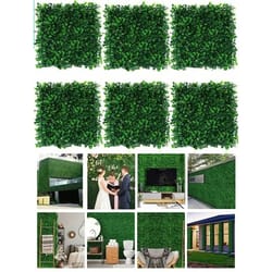 10-piece artificial boxwood hedge grass wall panel set