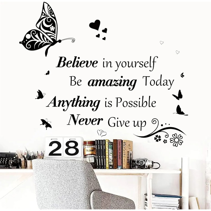 Inspirational Butterfly Motivational Quote Wall Decals 1