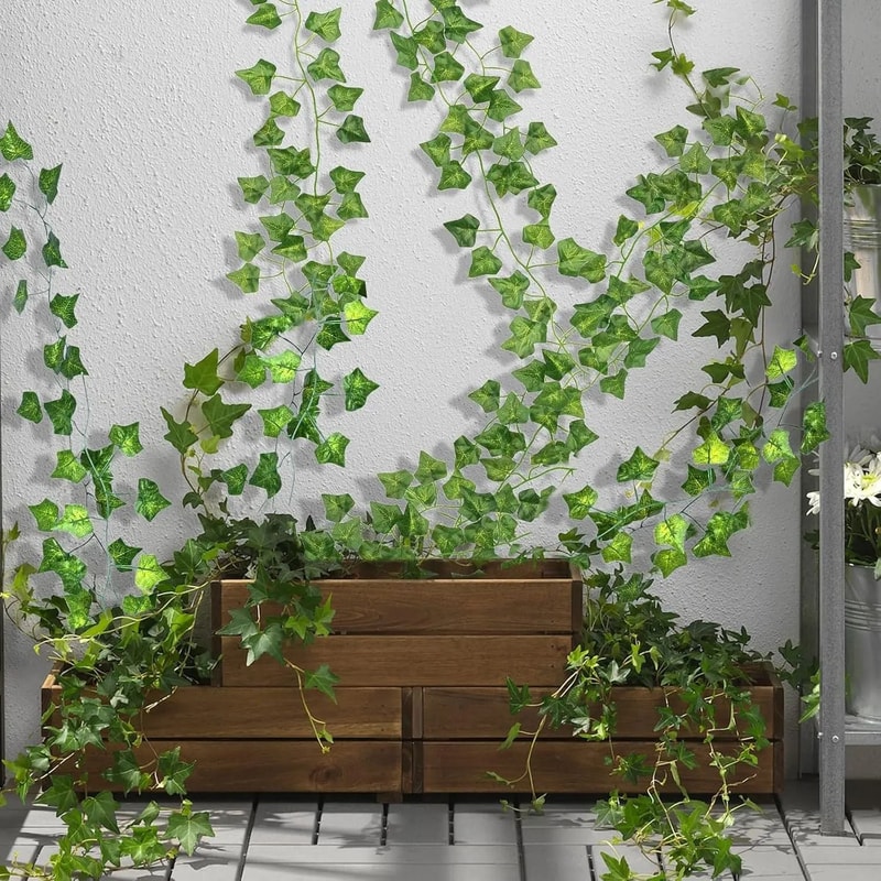 Lush Artificial Green Ivy Leaf Hanging Garland 2