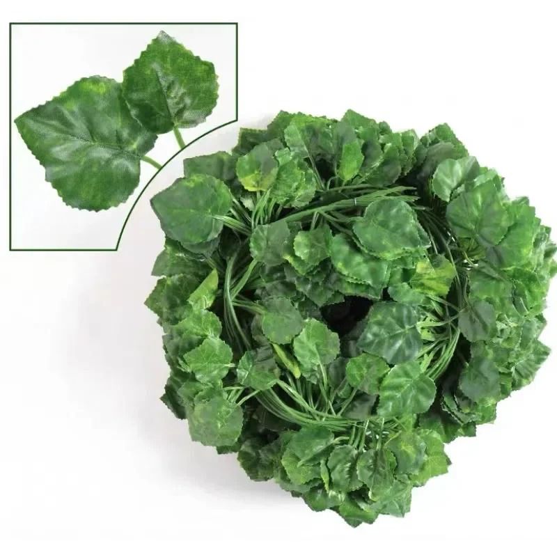 Lush Artificial Green Ivy Leaf Hanging Garland 6