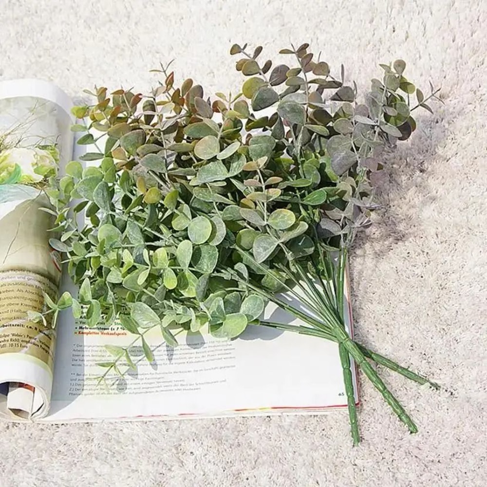 Sophisticated Artificial Green Eucalyptus Decorative Stem 13