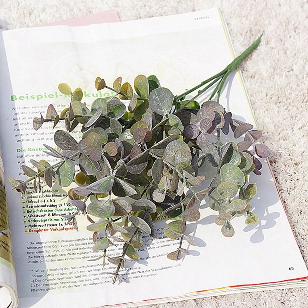 Sophisticated Artificial Green Eucalyptus Decorative Stem 6