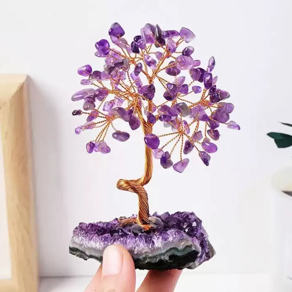 Natural Amethyst Crystal Healing Stone Tree 4