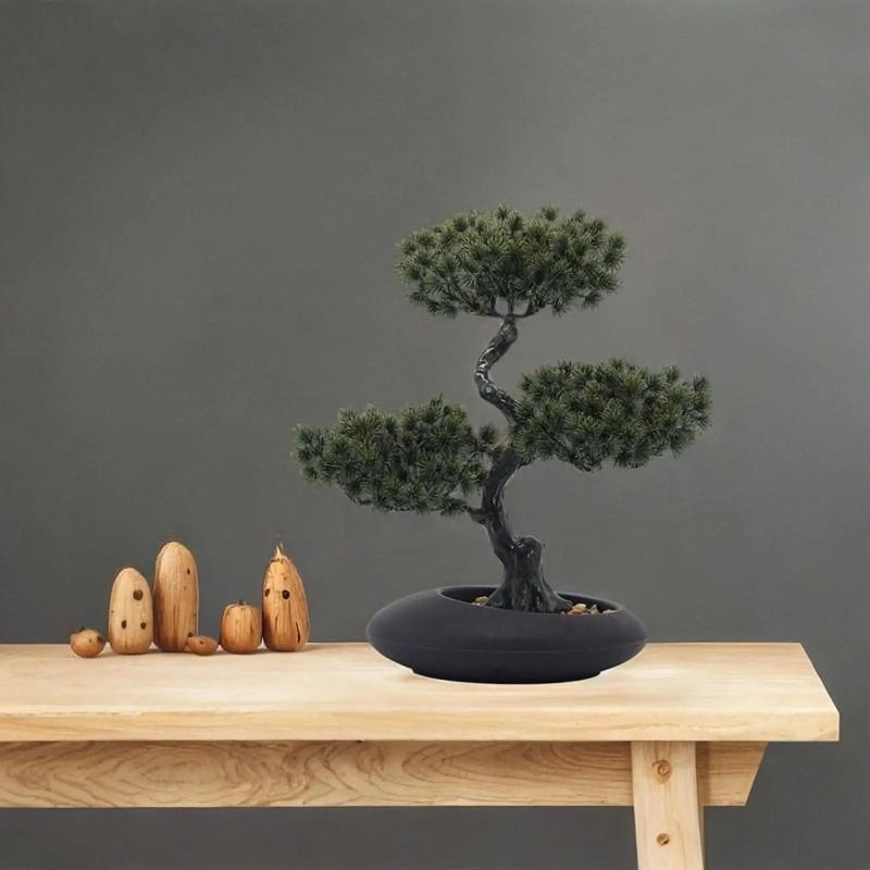Traditional Japanese Pine Artificial Bonsai Tree 5
