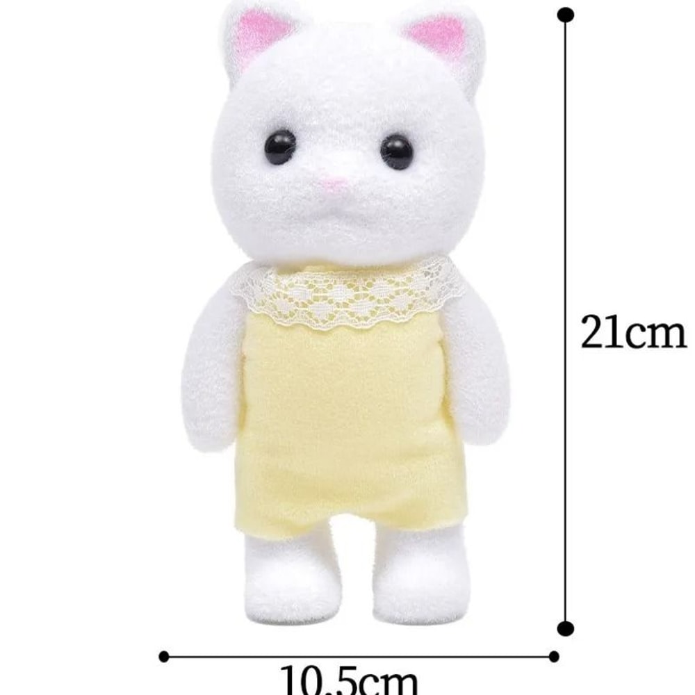 Adorable 8Inch Flocked Animal Movable Figure Ornament 7