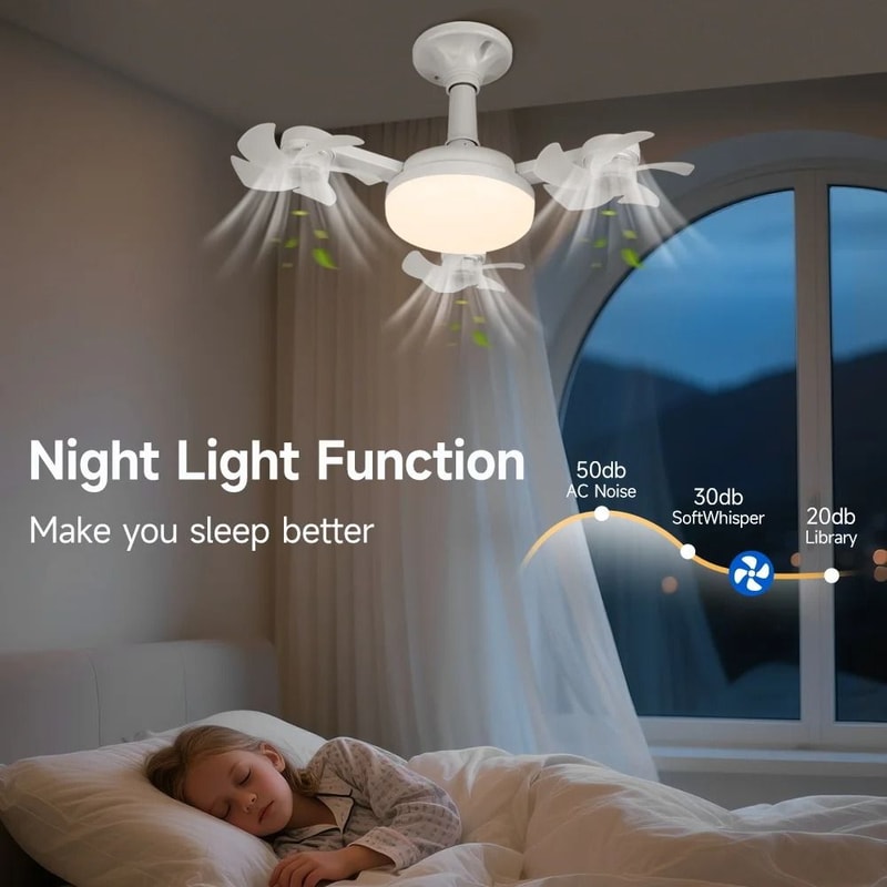 Modern Integrated Smart LED Ceiling Fan Illumination System 6