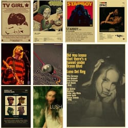 modern indie & retro music album aesthetic art print