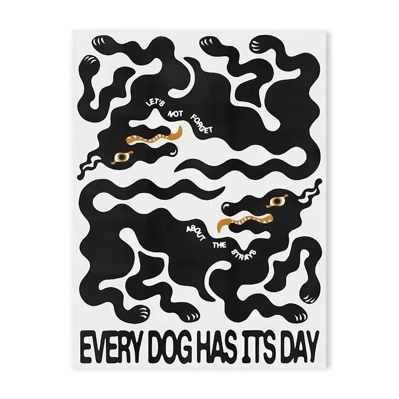 Modern Abstract Open Your Mind Blue Waves Art Print 15