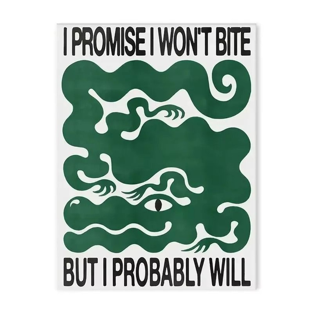 Modern Abstract Open Your Mind Blue Waves Art Print 20