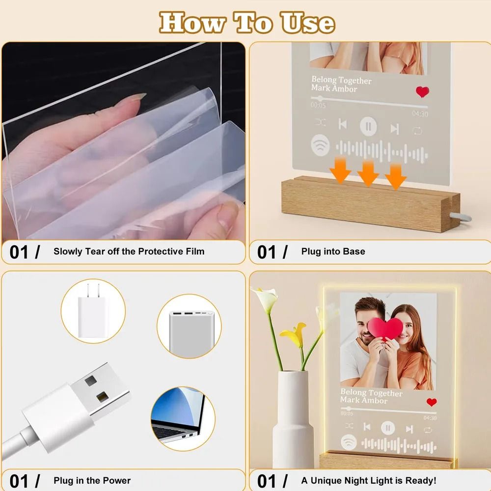 Customized Spotify Interactive Music Plaque Photo Frame 5