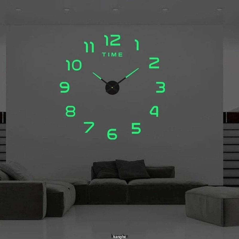Contemporary 3D Oversized DIY Mirror Wall Clock 2