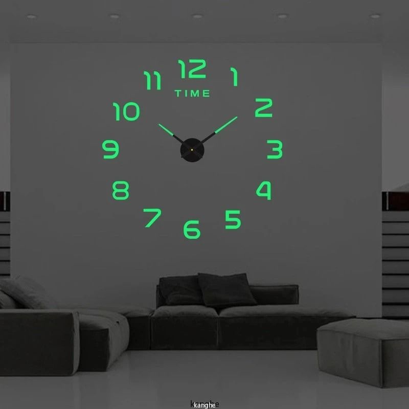 Contemporary 3D Oversized DIY Mirror Wall Clock 2