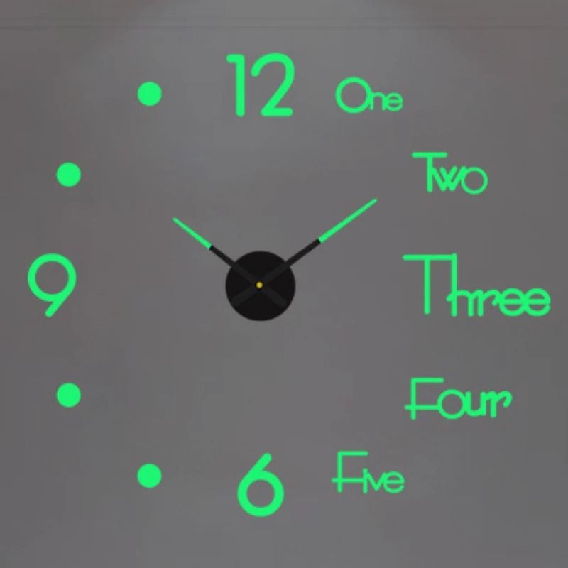 Contemporary 3D Oversized DIY Mirror Wall Clock 21