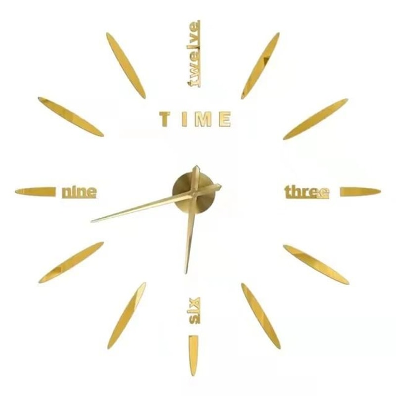 Contemporary 3D Oversized DIY Mirror Wall Clock 27