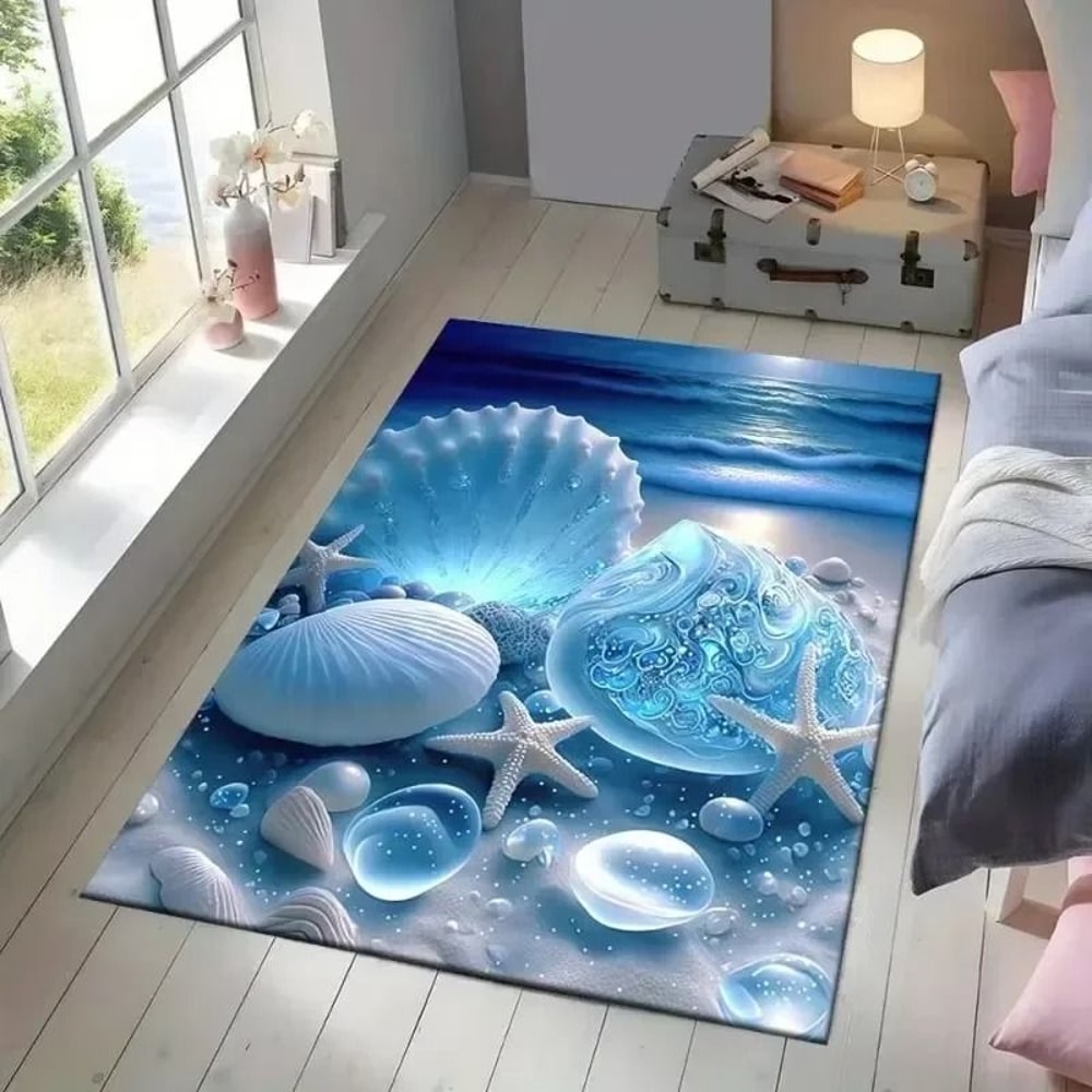 3D Elemental Desert Flare Surrealist Area Rug 10