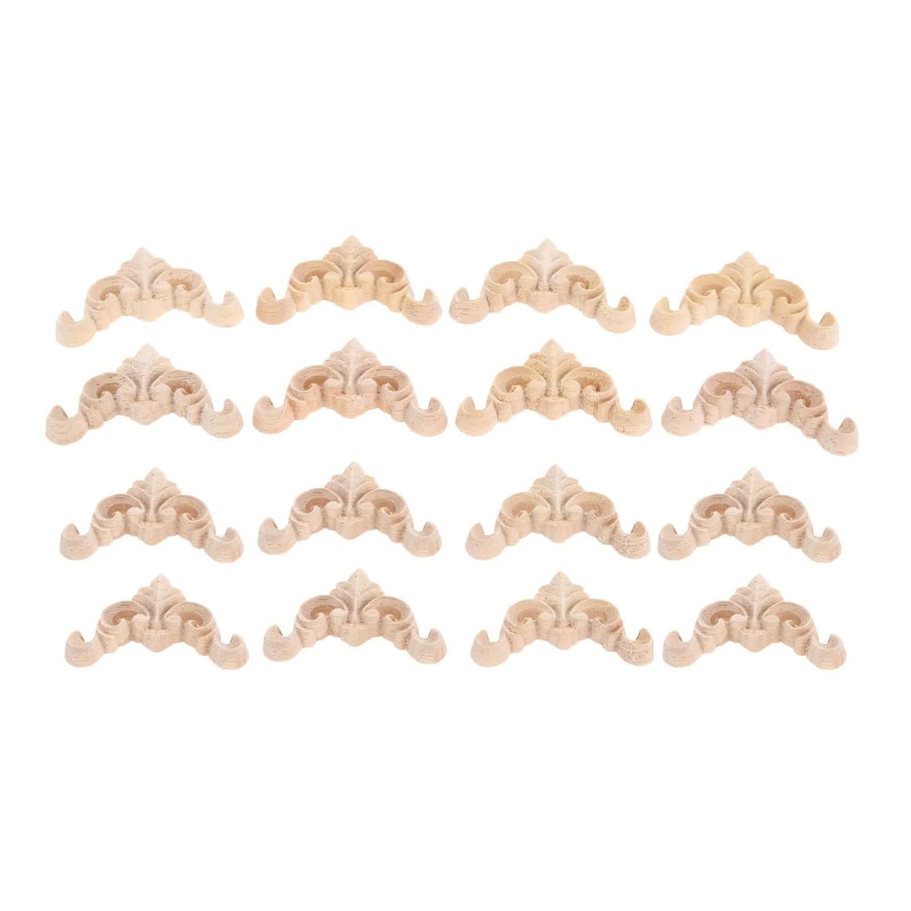 Artisanal Architectural Wooden Filigree Corner Appliques 5