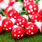 Miniature Red Foam Mushroom Garden Decor 0