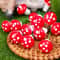 Miniature Red Foam Mushroom Garden Decor 2