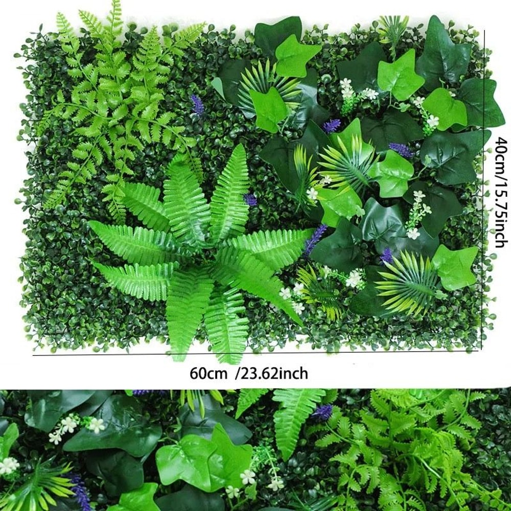 Artificial Boxwood Hedge Grass Panel 8