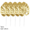 Artificial Gold And Green Tropical Palm Leaves 9