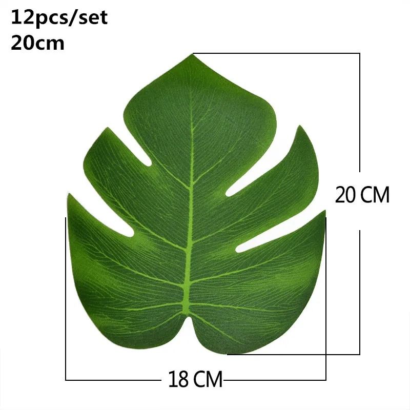 Artificial Gold And Green Tropical Palm Leaves 16
