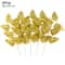 Artificial Gold And Green Tropical Palm Leaves 18