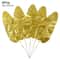 Artificial Gold And Green Tropical Palm Leaves 22
