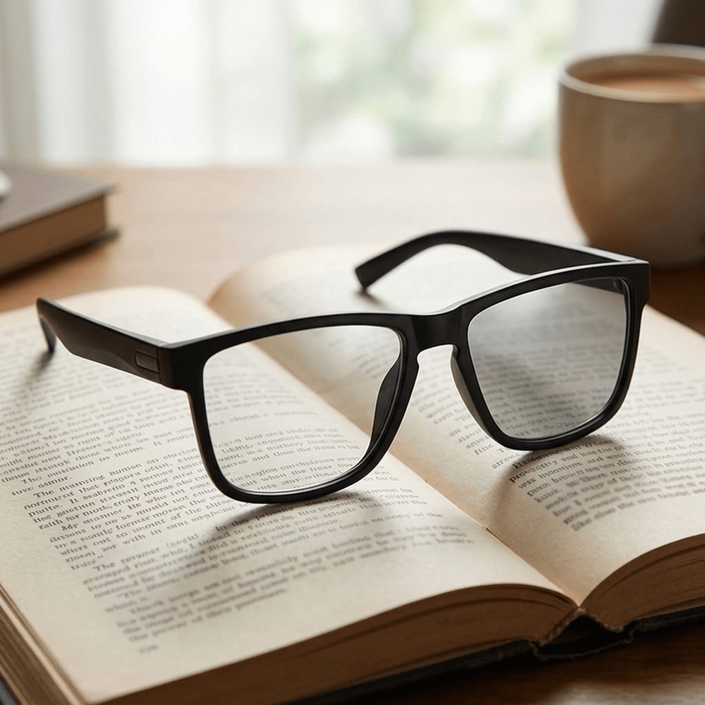 Adjustable Photochromic Reading Glasses With Classic Frame For Men Women 0