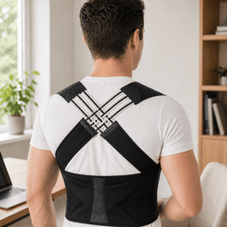 adjustable back brace posture corrector for full back and shoulder support