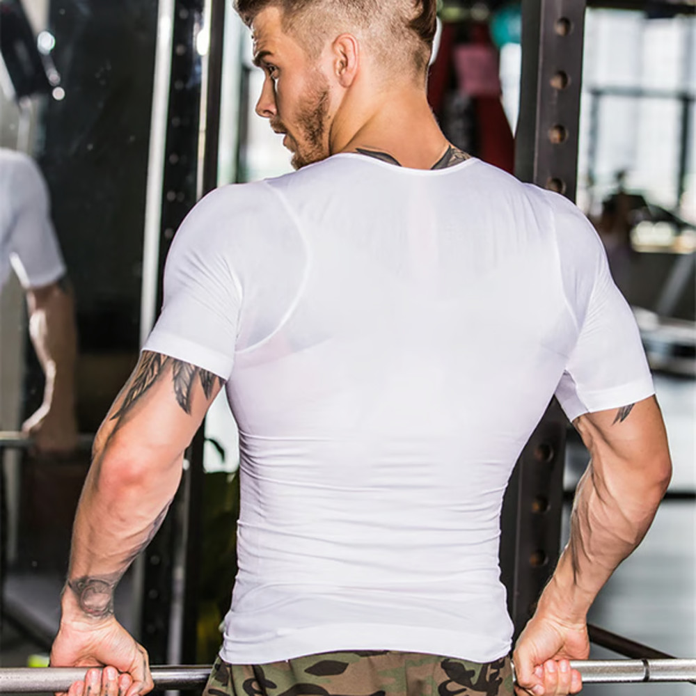 Mens Posture Corrector Shirt For Fitness Workout  Casual Wear