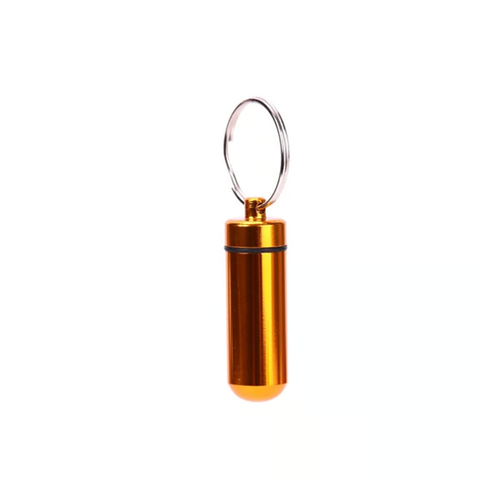 Elegant keychain pill bottle for daily use