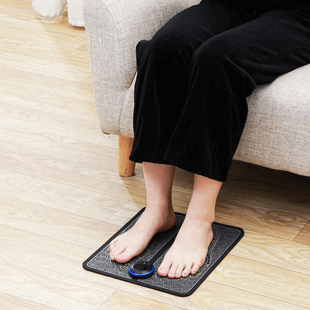 Experience Ultimate Pain Relief & Foot Comfort: EMS Stimulator Massager Foot Mat with 8 Modes and 19 Intensity Levels 2