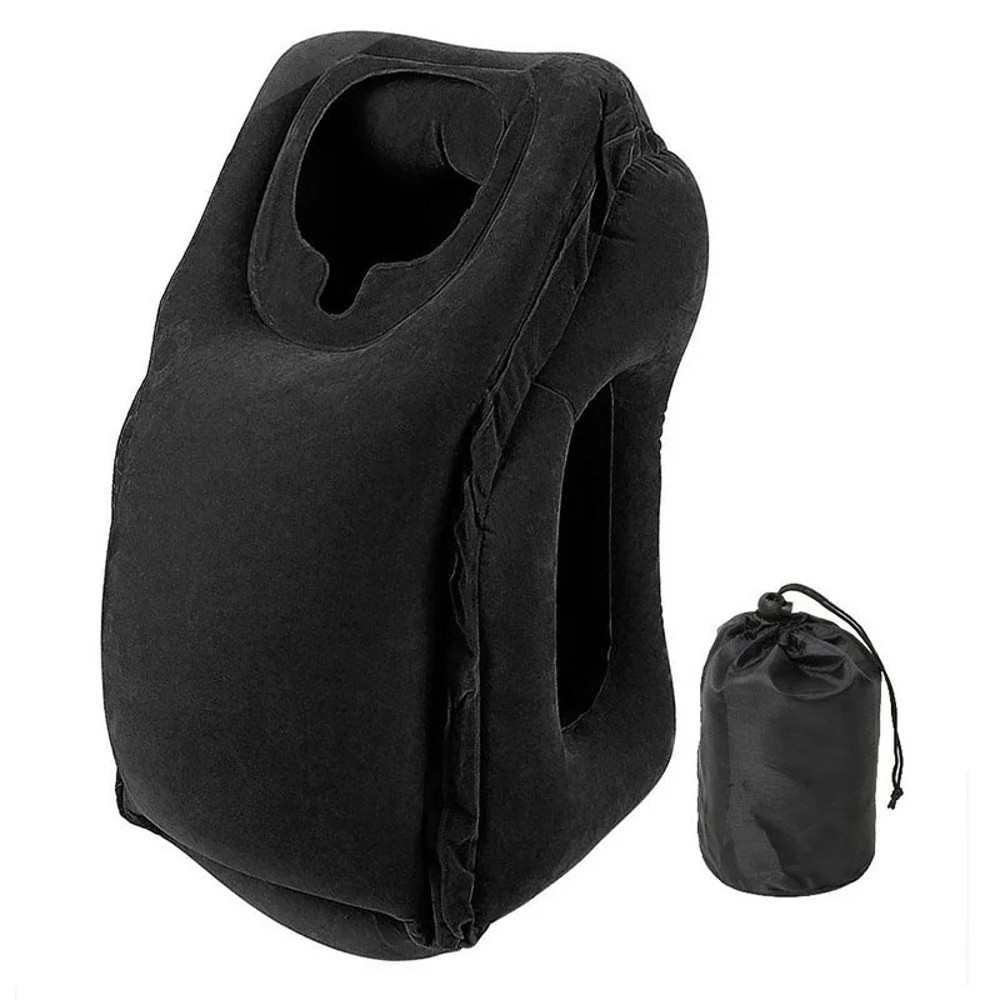 Inflatable Travel Pillow black