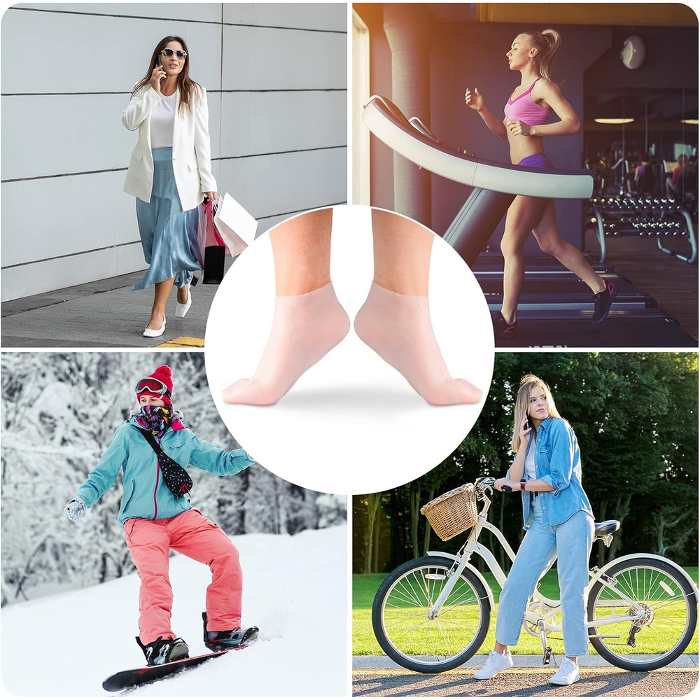 Moisturizing Foot Mask Exfoliating Silicone Socks Reusable AntiCrack Protection For Soft Feet 1