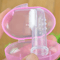 Portable infant tooth brushing set