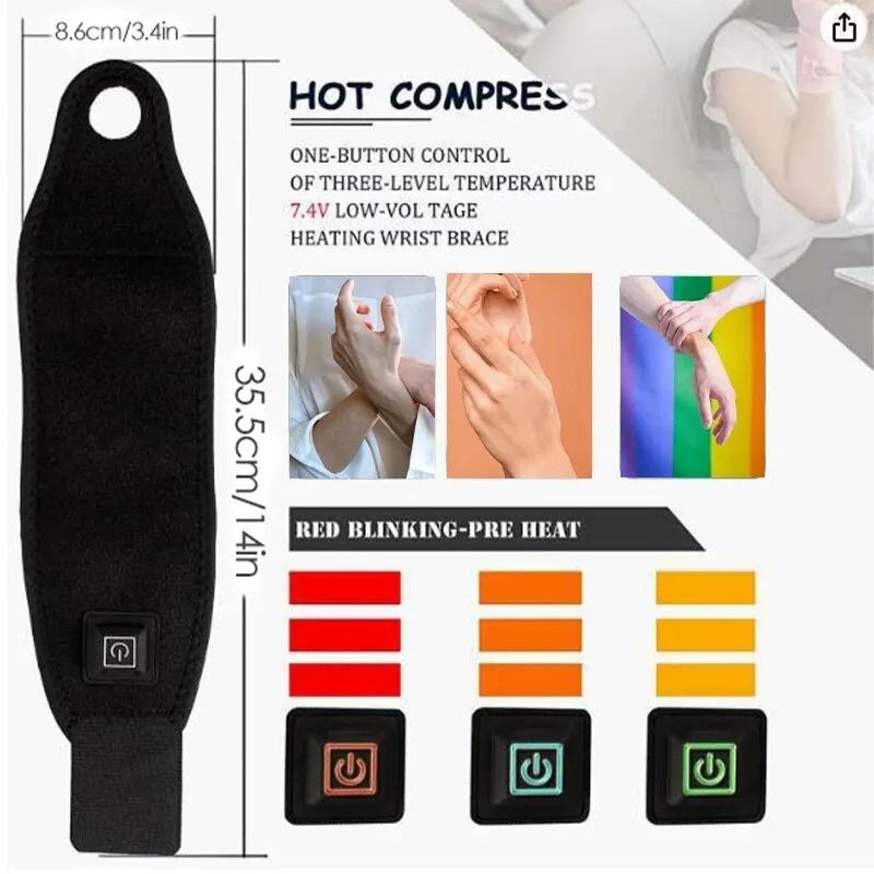 Heating Wrist Support Brace Breathable Sports Protection 6