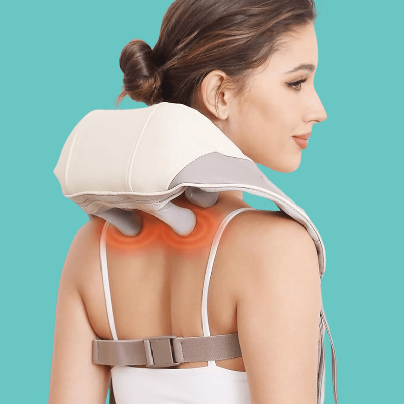 Neck Shoulder Heat Massager Therapeutic Relaxation Tool Perfect Wellness Gift 0