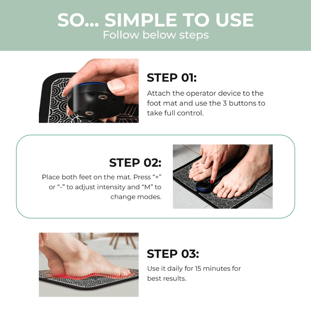 EMS Foot Massage Mat With Acupoints Stimulator 3