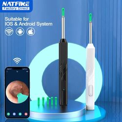 hd wireless ear cleaner with camera – smart otoscope earwax removal tool kit with 6 led lights
