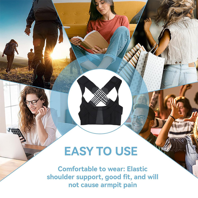 Adjustable Shoulder Posture Corrector Brace for Women  Kids Breathable Back Support Belt for Bette