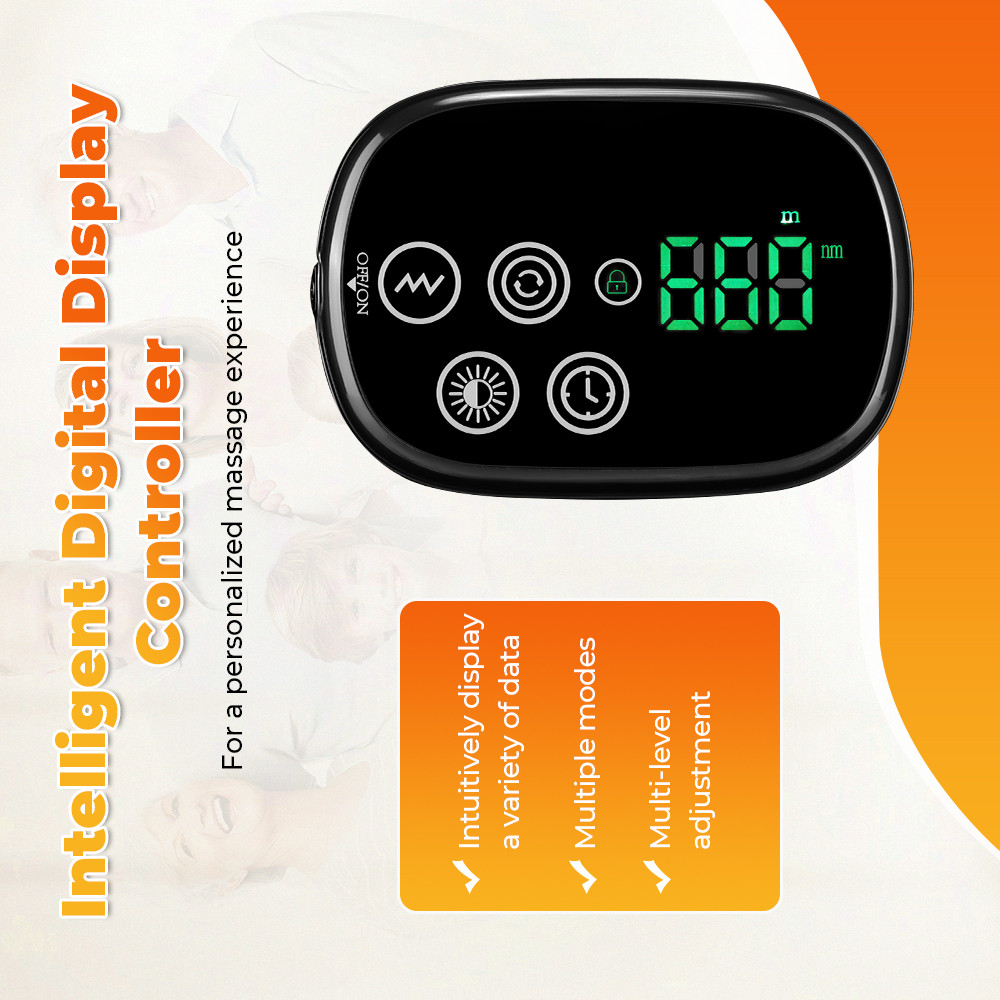 Electric Infrared Knee Pad with Red Light Heating and Vibration for Pain Relief