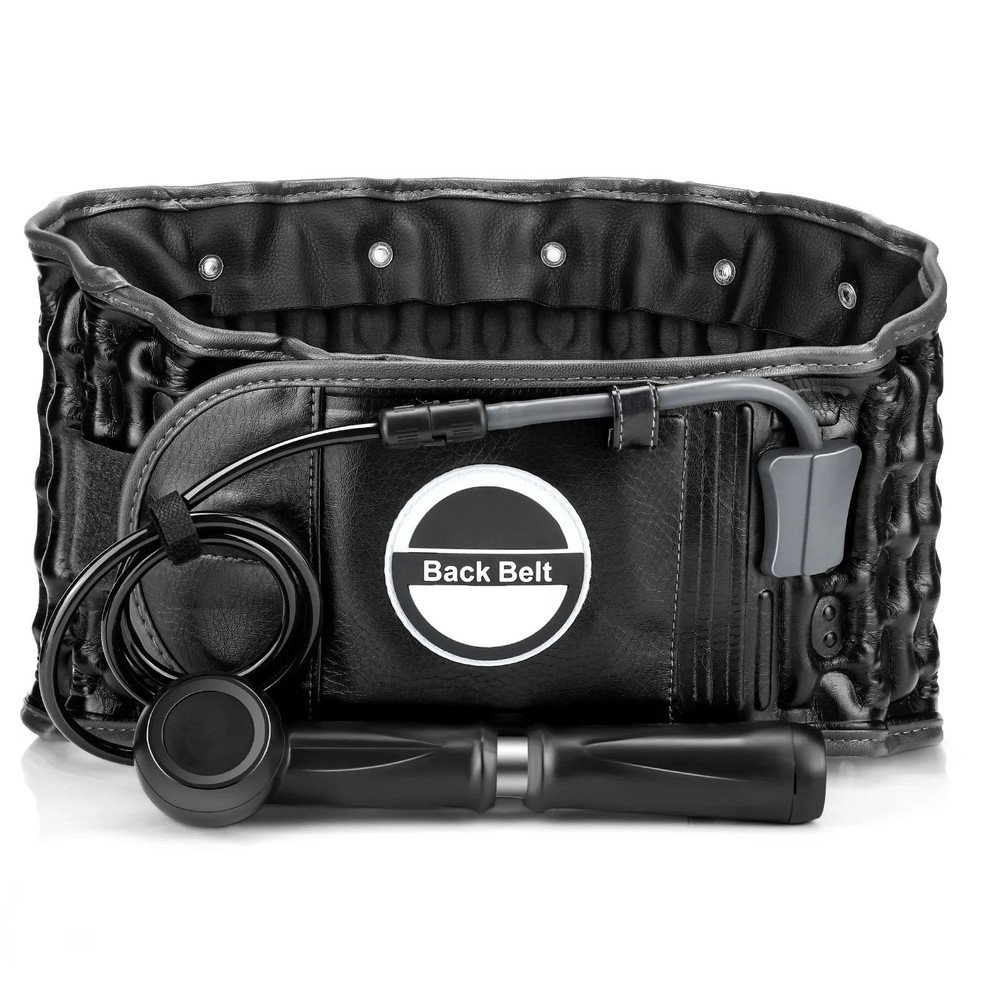 Inflatable Lumbar Support Belt Air Traction Back Brace For Disc Herniation  Pressure Relief 0