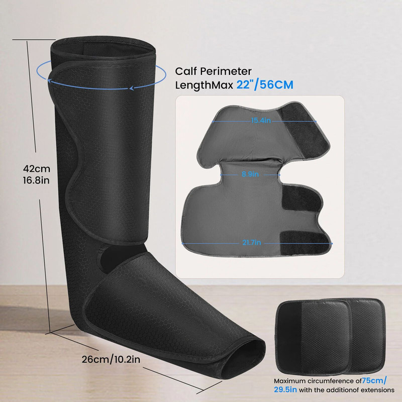 Air Compression Leg Massager With Heat Foot  Calf Circulation Massage Ideal Christmas Gift 2